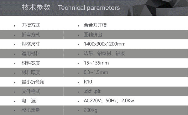 L3-鋁型材彎字機技術(shù)參數(shù)表 L3-鋁型材彎字機技術(shù)參數(shù)表